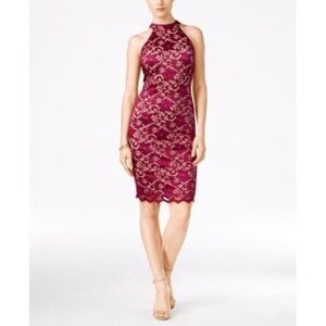 Emerald Sundae Maroon Lace Dress